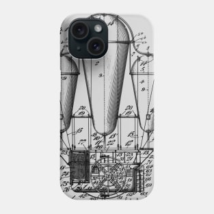 Hot Air Balloon Airship Patent Blueprint 1911 Phone Case