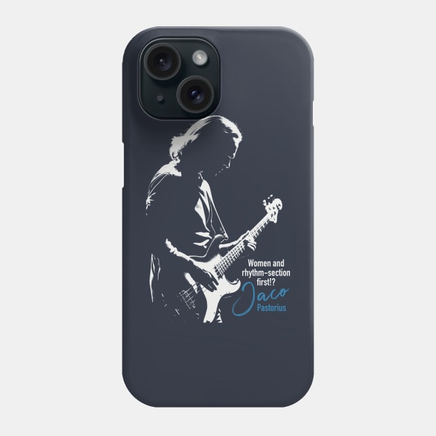 Jaco Pastorius silhouette Phone Case by BAJAJU