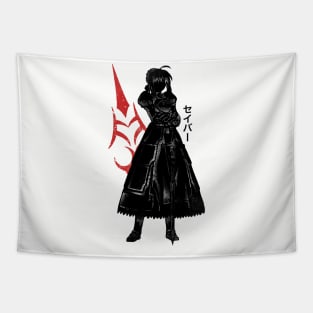 Crimson Swordswoman Tapestry