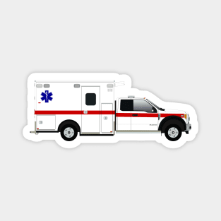 White F serie Ambulance Red Striping Magnet