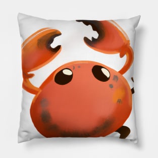 Cute Crab Drawing Pillow