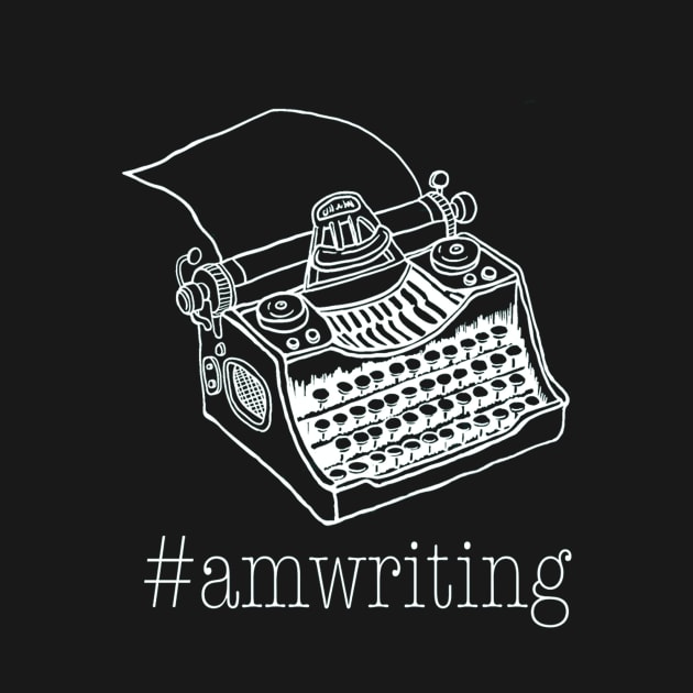 Am Writing  Gift for Writers Authors Copywriters by HouldingAlastairss