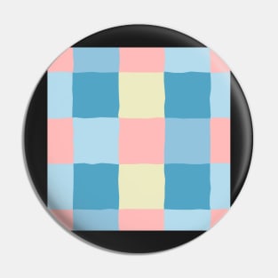 irregular gingham pattern in blue, pink and yellow Pin