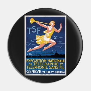 Exposition Nationale de Télégraphie et Télephonie sans fil Genève  Year: 1924 Pin