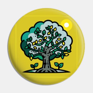 Graphic Tree Shirt Pin