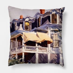 High Resolution Edward Hopper The Mansard Roof 1923 Pillow