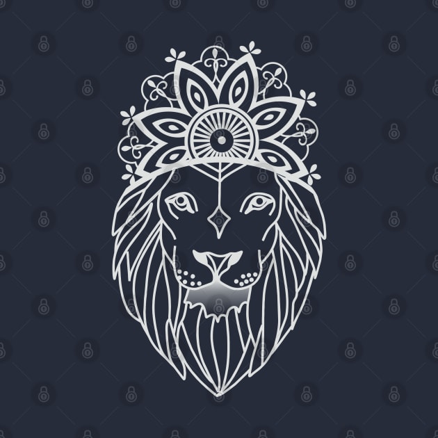 Henna Lion Mandala by DreMagiO
