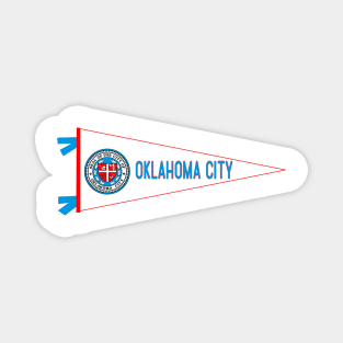 Oklahoma City Flag Pennant Magnet