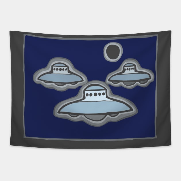Three Sky Watchers Tapestry by JSnipe