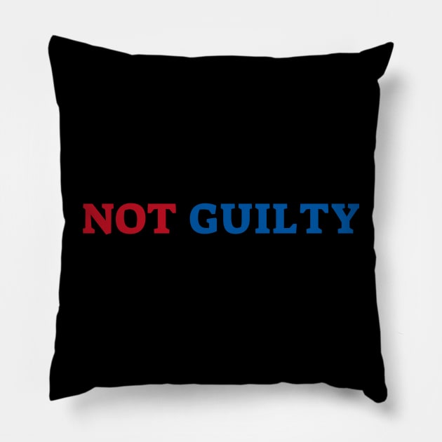 Not Guilty Pillow by Traditional-pct