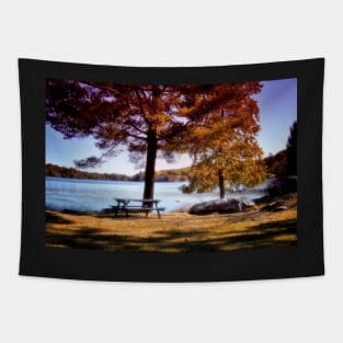 Autumn At Lake Harmony Tapestry