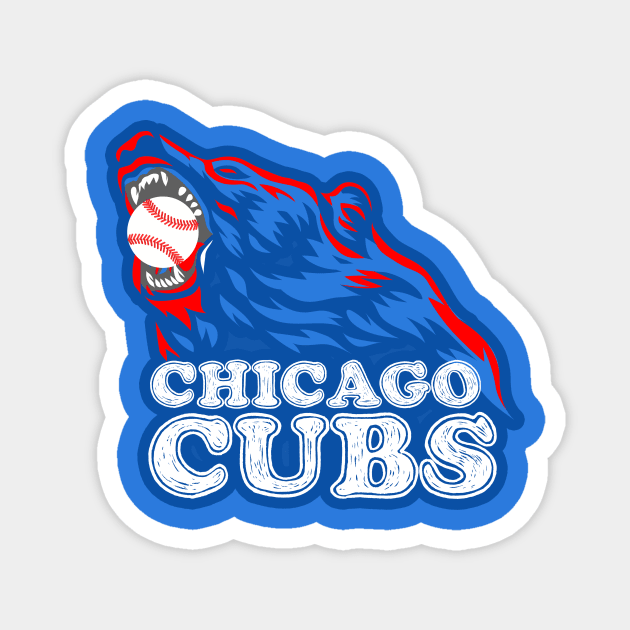 Chicago Cubs Real Fan Magnet by HarlinDesign