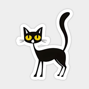 Black cat halloween Magnet