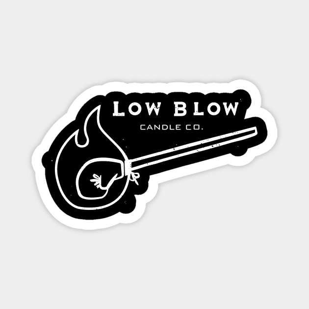 Low Blow White Logo Magnet by LowBlow