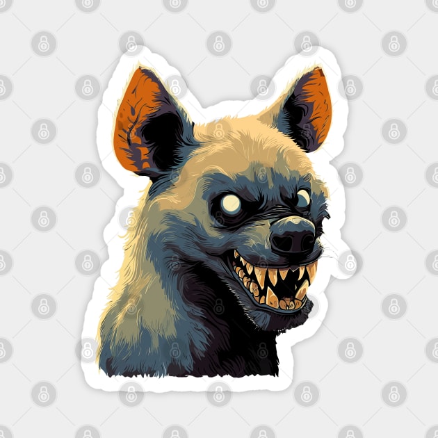 Zambia hyena Magnet by TomFrontierArt