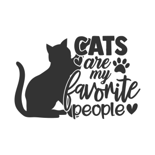 Cats Are My Favorite People Funny Cat Lover T-Shirt