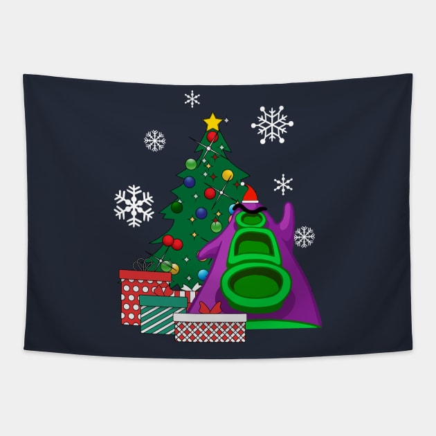 Day Of The Tentacle Around The Christmas Tree Tapestry by Nova5