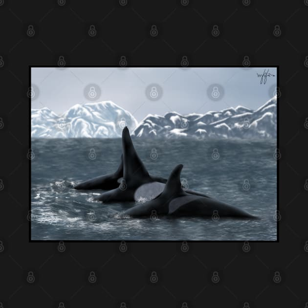 Norwegian Orcas Landscape by Marina Rehder