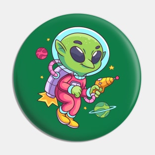 Alien Gun Funny Pin