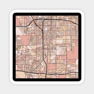 San Bernardino Map Pattern in Soft Pink Pastels Magnet