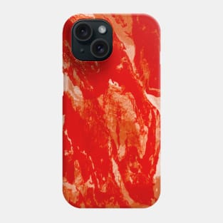 orange and white painting artwork abstract painting design Phone Case