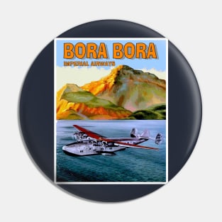 BORA BORA Vintage Imperial Airways Travel and Tourism Advertising Print Pin