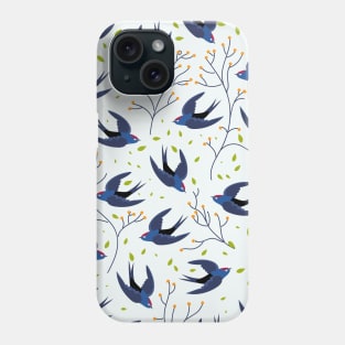 Swallow birds pattern. Phone Case