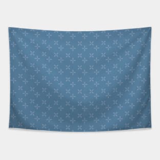 Little Flowers with Blue Background Tapestry