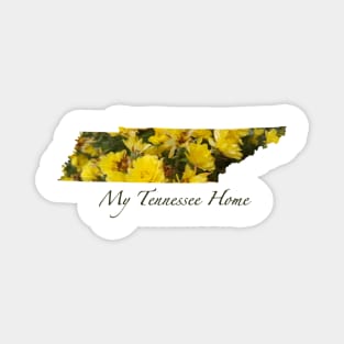 My Tennessee Home - Yellow Mum Flowers Magnet