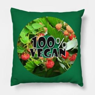 100% vegan with raspberry Pillow