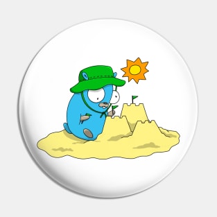 Sand Castle Gopher Pin