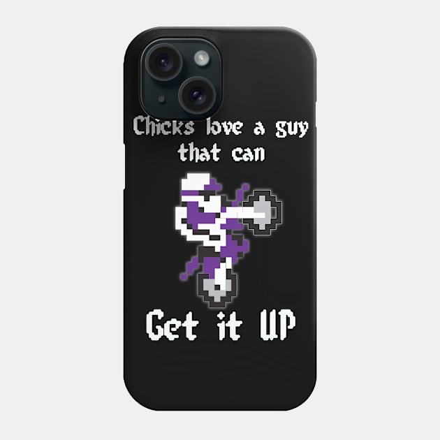 Get it up Excite Bike Purple Phone Case by Destro