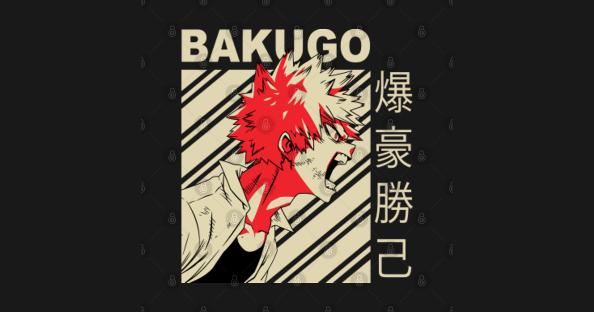 bakugo with no shirt