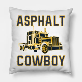 Truck Driver Gift Road Cowboy Highway Pillow