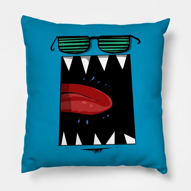 COOL SHADES.  BIG MOUTH. Pillow by teepublickalt69