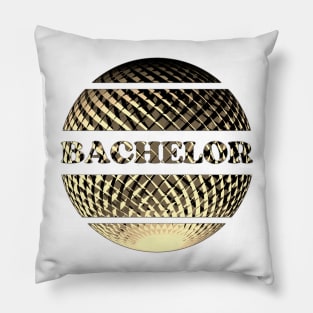 Bachelor discoball in gold Pillow