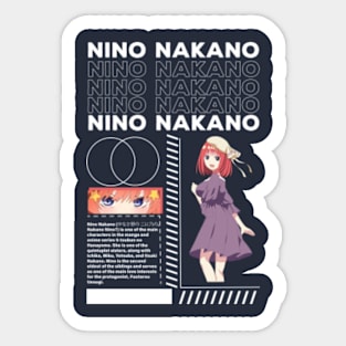 Nino Nakano - 5 toubun no Hanayome Sticker for Sale by ice-man7