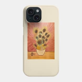 Bouquet of sunflowers in a vase Phone Case