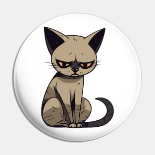 Grumpy kitty Pin