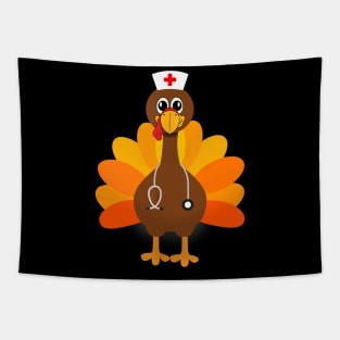 Thanksgiving Scrub Tops Women Turkey Nurse Holiday Nursing Tapestry