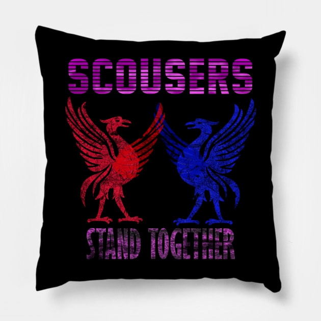 Scousers Stand Together Pillow by Unmarked Clothes