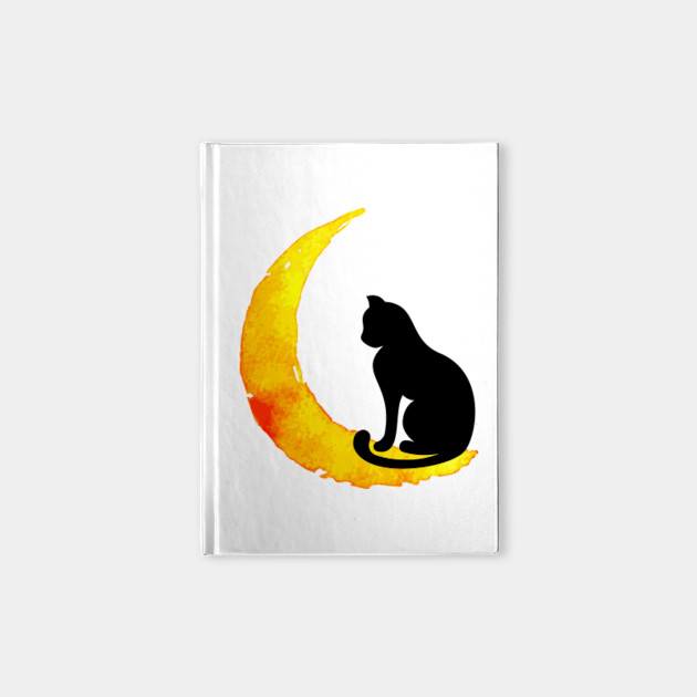 Black Cat Crescent Moon Black Cat Crescent Moon Notebook