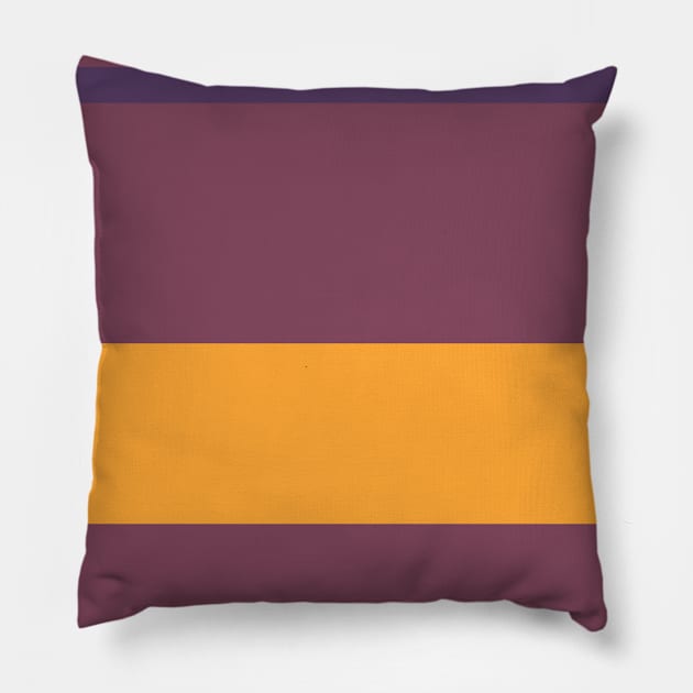 An exquisite alliance of Old Heliotrope, Deep Ruby, Giant'S Club, Cocoa Brown and Mango stripes. Pillow by Sociable Stripes