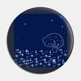 Landscape, tree with dark blue color background Pin