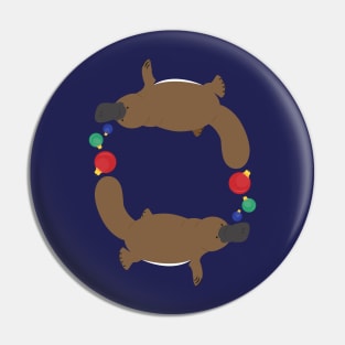 Christmas swimming platypus Pin