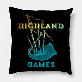 Scottish Highland Games Vintage Bagpipe for Men Women Kids Pillow