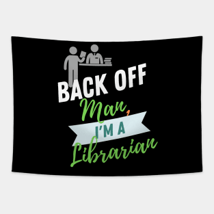 Back Off Librarian Tapestry