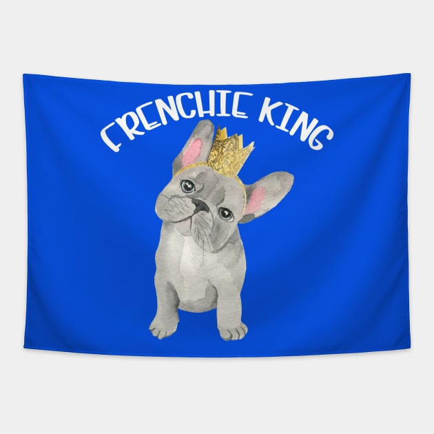 French Bulldog Puppy Frenchie King Pup Tapestry by Antzyzzz