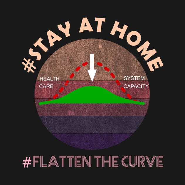 Stay at home flatten the curve health awareness gift by DODG99