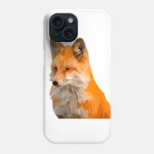 Red fox in low poly geometric design Phone Case